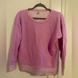 J Crew- cotton Sweatshirt- size medium color pink